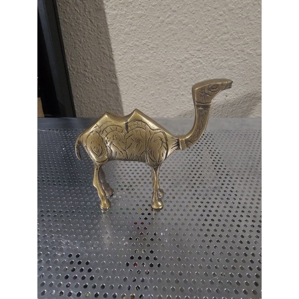 Handcrafted Antique Brass Arabian Camel Statue
